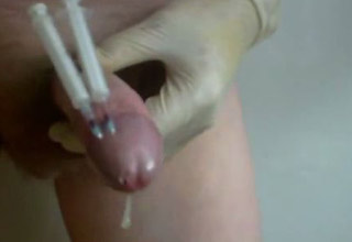Masturbation by syringe