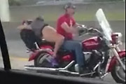 Half Naked Lady On The Backseat Of A Motorcycle