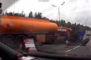 Truck Tire Blowout Accident