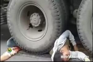 Asian Women Crushed By Truck